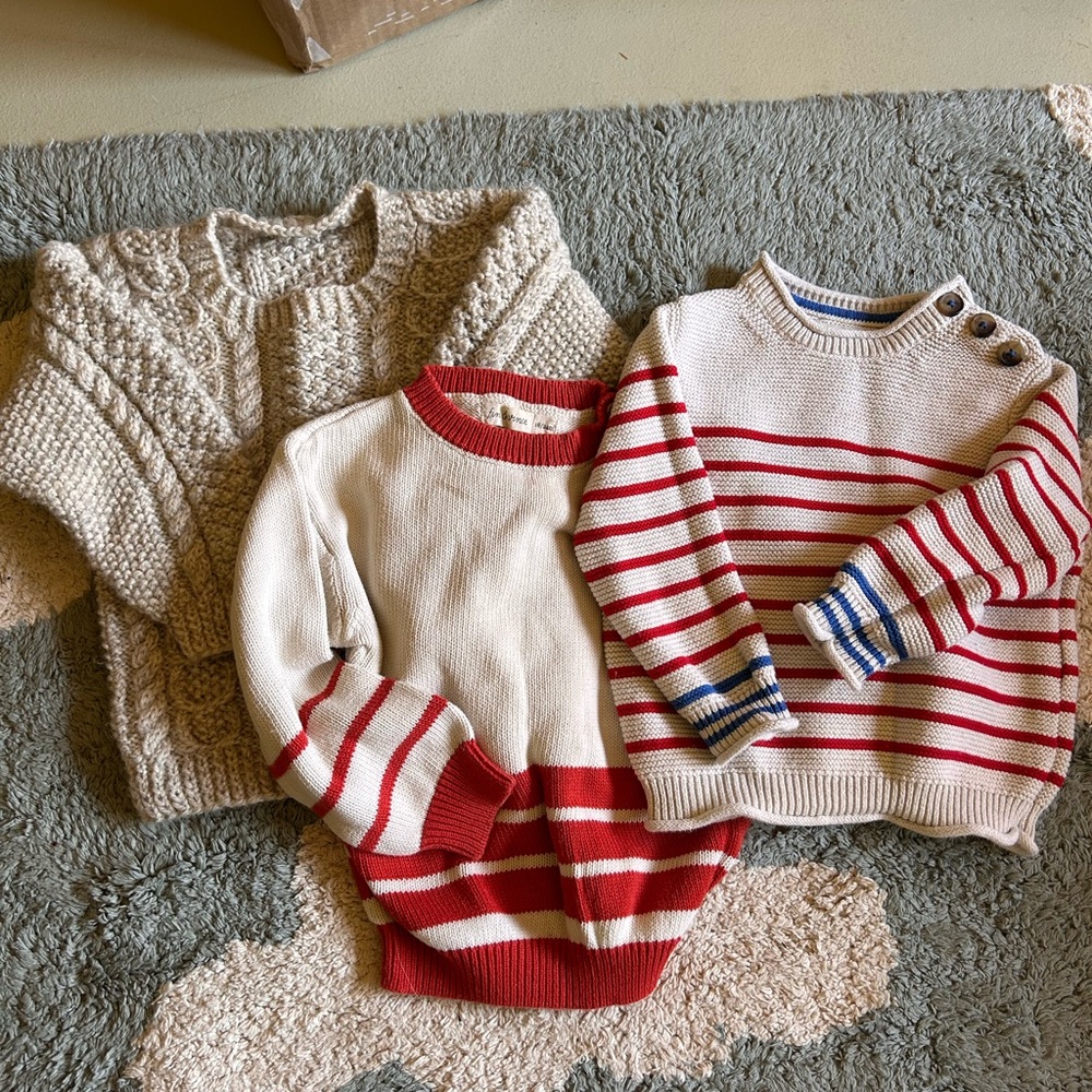 Cozy Knit Sweaters with Stripes